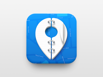 Travel Icon - WIP 2 app fold icon ios location map navi note pin travel ui