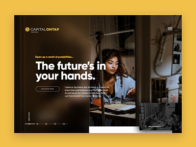 Capital On Tap agency branding design design agency employer branding photography photoshop ui ux design web design website website concept wip