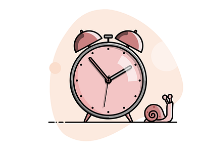 Time flatcolors illustration minimalistic vector