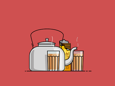 Chai... flatcolors illustration minimalistic vector