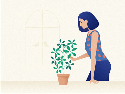 Plant... digital illustration minimalistic vector