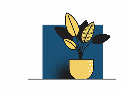 Planter digital illustraion minimalistic vector