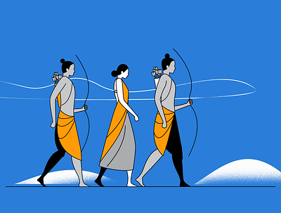 Ram Vanvaas digital hinduism illustraion india ramayan