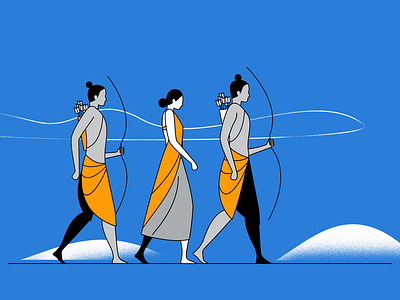 Ram Vanvaas digital hinduism illustraion india ramayan