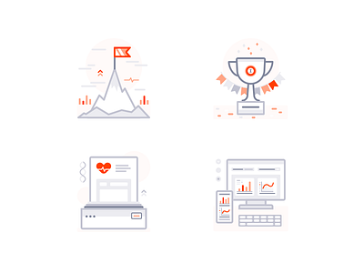 Set icons dashboard icon illustration mountain vector win