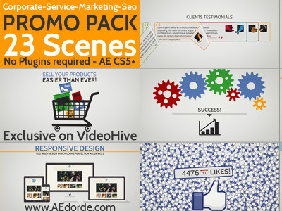 Corporacte Service Marketing Seo Promo Pack - AE project after effects corporate promotion seo social videohive
