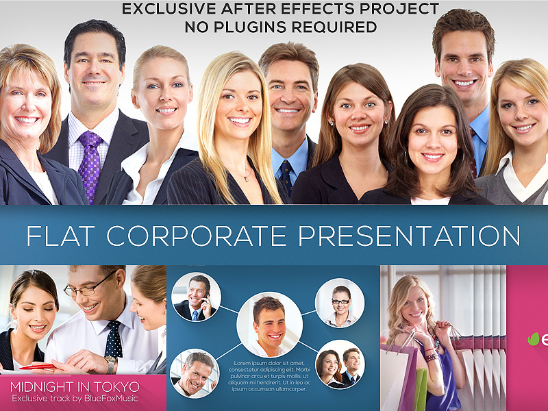Flat Corporate Presentation 800x600 flat corporate after effects after effects project after effects template