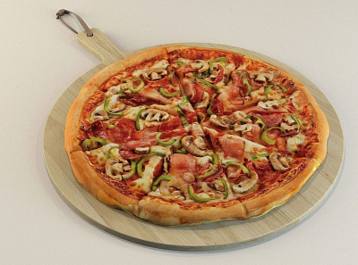 Pizza Product Design 3d 3dsmax branding food pizza product design