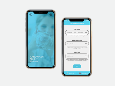 Reminder App - Design and Development android clean covid19 design designer handwash illstration mobile app development reminder