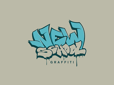 New School Graffiti design digitalart graffiti graffiti art graffiti digital lettering art letters logo vector