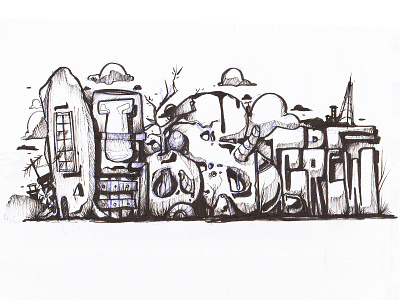 fictional graffiti graffiti art illustration letters