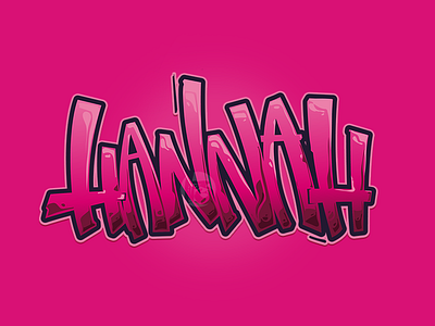 Hannah art design digitalart graffiti graffiti art graffiti digital illustration letters vector