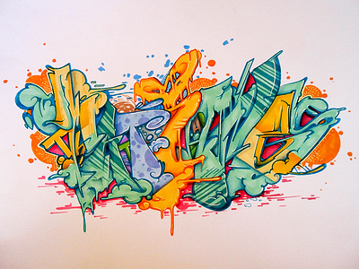 Slacker Graffiti Logo by Jetpacks and Rollerskates on Dribbble