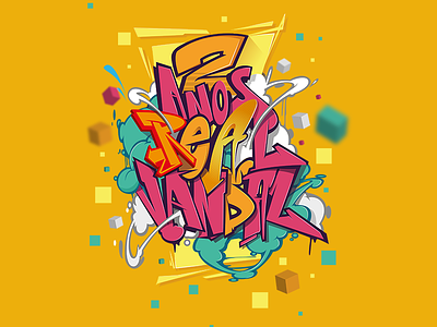 Real Vandal 2 Anos design digitalart graffiti graffiti art graffiti digital illustration lettering art letters vector