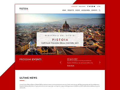 Pistoia 2017 - Homepage concept culture design homepage pistoia ui ux web webdesign website