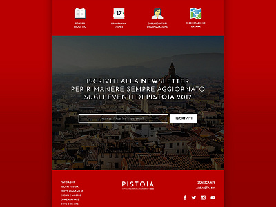 Pistoia 2017 - Page capital concept design pistoia template ui ux web webdesign website