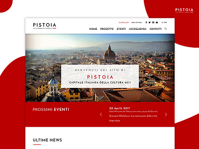 Pistoia 2017 - Homepage capital concept design pistoia template ui ux web webdesign website