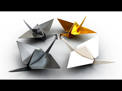 3d Origami Bird 3d 3d art 3d origami bird animation nepal