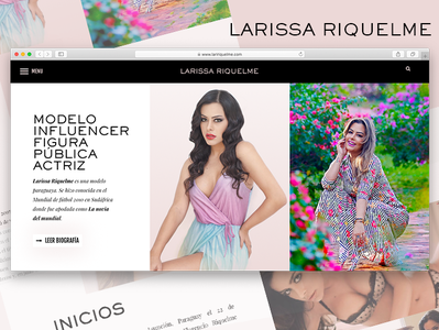 Larissa Riquelme Official Website design elementor influencer model website ui ui ux ux ux design web design webs website