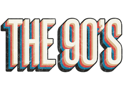 The 90's Sticker vintage 90s gift rock and roll sticker the 90s vintage vintage badge vintage logo