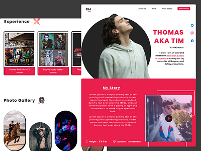 ACTOR'S WEBSITE actor website design graphic design ui ux web web design website website design
