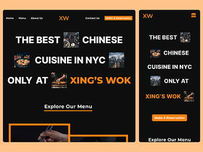 Restaurant's Responsive Website Design dark theme website dark theme website design graphic design responsive website design restaurant website design ui ux web web design