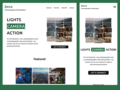 Photographer | Cinematographer Website Design cinematographer website design design website design graphic design light theme we web design