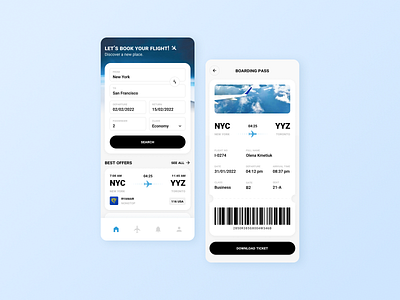 Travel app | Design concept app application boarding pass design flight search tickets tour travel trip ui ux