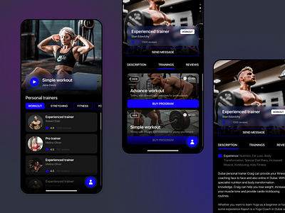 Fitness App app design fitnes ui ux