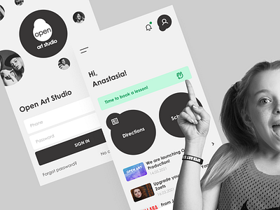 Open App Studio app clean design school ui ux