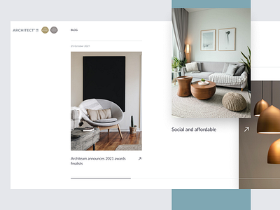 ARCHITECT '16 blog page architect clean design minimal ui