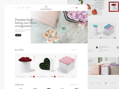 Fleurs D'Amour_flowers shop clean design ecommerce flowers minimal shop store ui ux