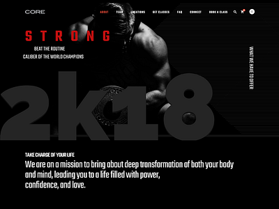 Gym Landing Page Concept design exercise gym hero homepage landing page typography ui ux website