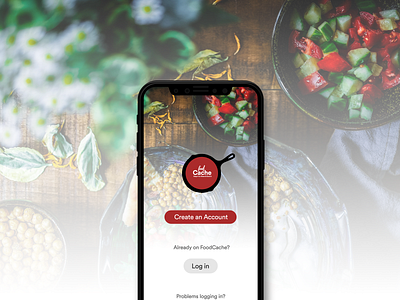 FoodCache big fonts iphone app design mobile mobile app mobile app development