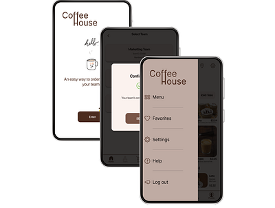 CoffeeHouse App app figma ui ux