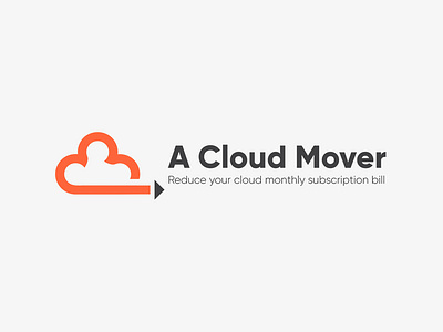 A Cloud Mover cloud logo logo design minimalistic vector visual identity