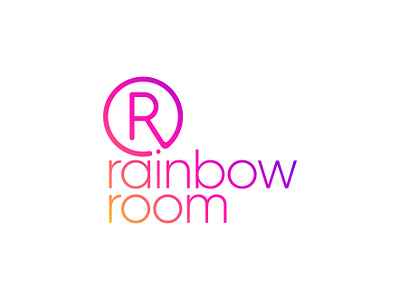 Rainbow colorful gradient logo logo design minimalistic neon neon light rainbow signage