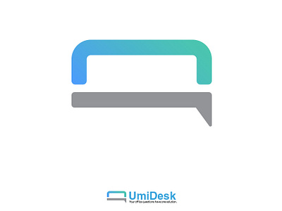 Umidesk bubble communication design desk logo logo design minimalistic office text visual identity work