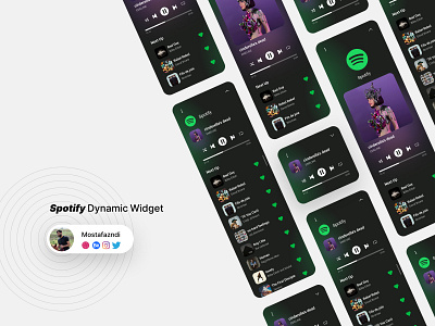 Spotify Dynamic Widget Design graphic design ui