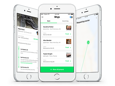 Product Visual Direction clean green ios iphone shipping shyp white