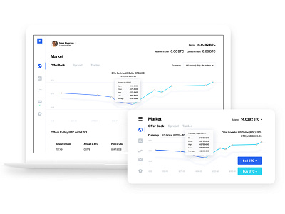 Bitcoin Light bitcoin dashboard stats white