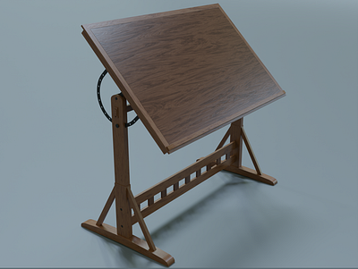 1920's French Drafting Table 3d blender