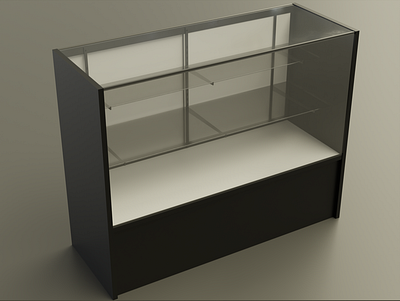 Glass Display Retail Shelving 3d blender