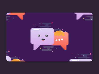 Chat avatar 2d chat concept design illustration monster vector