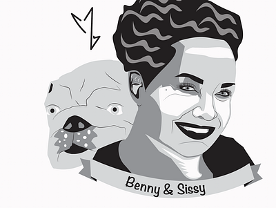 Benny & Sissy Love design graphic design illustration vector