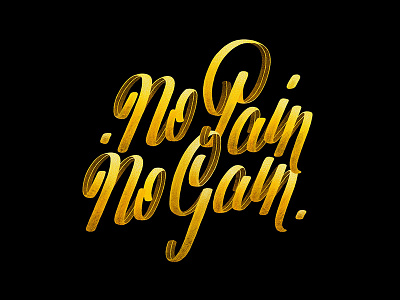 011/365_17 No Pain No Gain graphism illustration ipad lettering lettrage procreate type typo typography