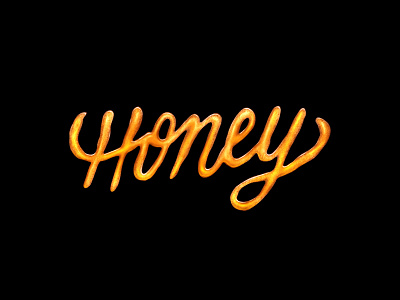 043/365_17 Honey graphism illustration ipad lettering lettrage procreate type typo typography