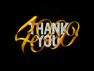 051/365_17 4000 THANK YOU graphism illustration ipad lettering lettrage procreate type typo typography
