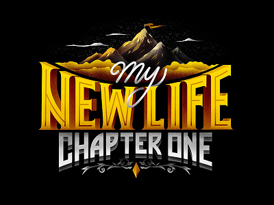 091/365 My New Life Chapter One graphism handlettering illustration ipad lettering lettrage logotype procreate type typography