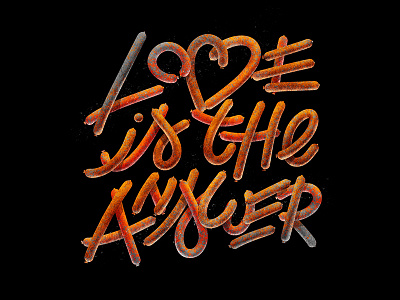 107/365 Love Is The Answer graphism handlettering illustration ipad lettering lettrage logotype procreate type typography